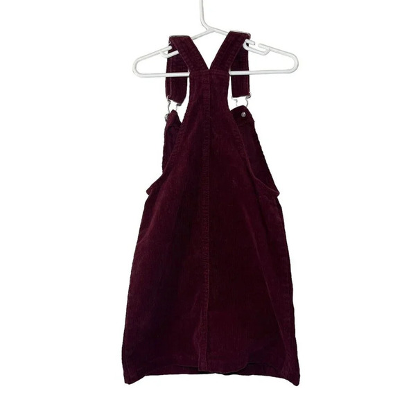 Art Class Girls Corduroy Burgundy Purple Overalls Dress Medium 7/8 Solid Pattern - Picture 3 of 5